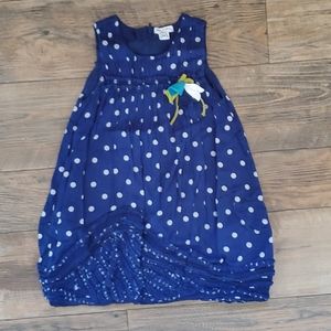 Girls polka dot bubble hem dress